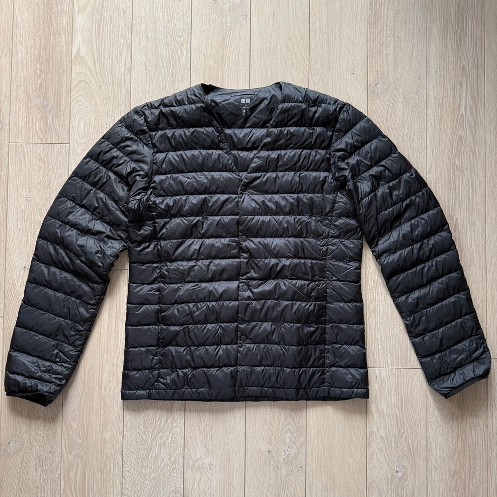 Uniqlo Men’s Ultra Light Down Water Repellant Snap Jacket (M) Black Packable